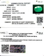 Load image into Gallery viewer, 6.74/CT Natural Panna Stone with Govt. Lab Certificate-2331
