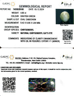 Load image into Gallery viewer, 4.80/CT Natural Chrysoberyl Cat&#39;s Eye with Govt. Lab Certificate-3441
