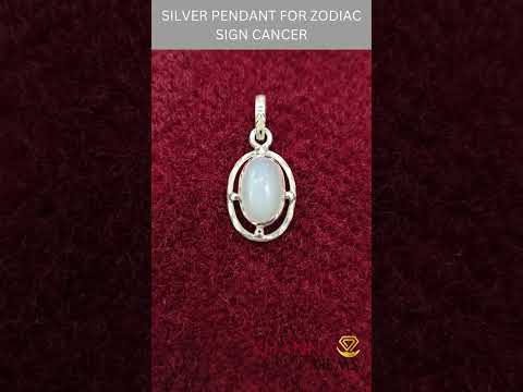 SILVER PENDANT FOR ZODIAC SIGN CANCER