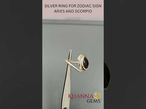 SILVER RING FOR ZODIAC SIGN ARIES AND SCORPIO