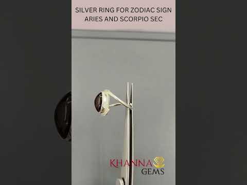 SILVER RING FOR ZODIAC SIGN ARIES AND SCORPIO SEC.