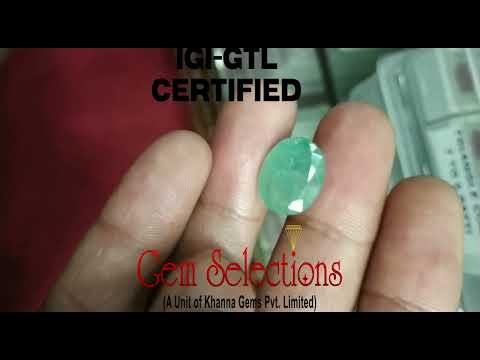 Natural ZAMBIAN   Panna Stone With Govt. Lab Certificate  (2331) - 8.39 CT.