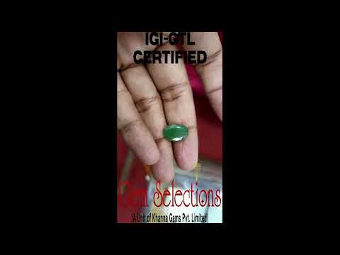 4.97/CT Natural Panna Stone with Govt. Lab Certificate (4551)