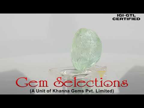 8.58/CT Natural Colombian Panna Stone with Govt. Lab Certificate (8991)