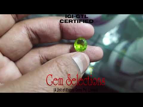 6.00 Ratti Natural Peridot With Govt.Lab Certificate-(4551)