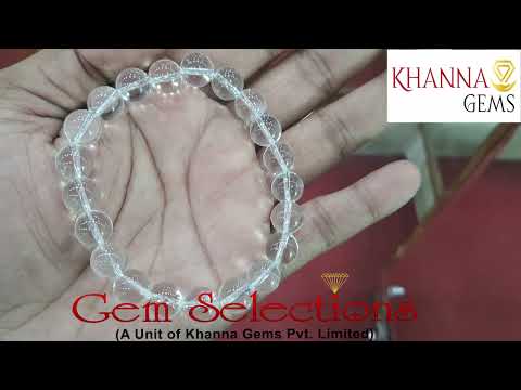 WHITE QUARTZ BRACELET (BIG BEADS)-900