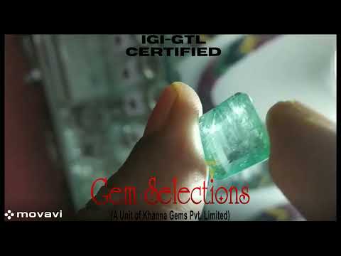 11.52/CT Natural Panna Stone with Govt. Lab Certificate (34410)