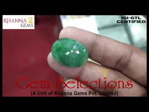 24.79/CT Natural Panna Stone with Govt. Lab Certificate  (1221)