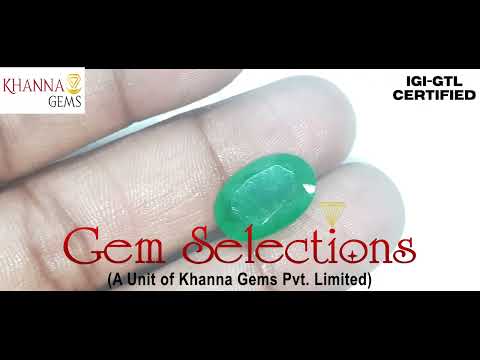 7.61/CT Natural Panna Stone with Govt. Lab Certificate  (6771)