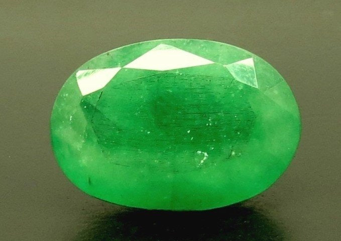 7.61/CT Natural Panna Stone with Govt. Lab Certificate  (6771)