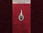 Load and play video in Gallery viewer, SILVER PENDANT FOR ZODIAC SIGN LEO OVAL
