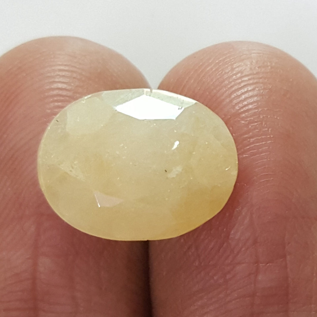 8.18 Ratti Natural Yellow Sapphire With Govt Lab Certificate-(1221)